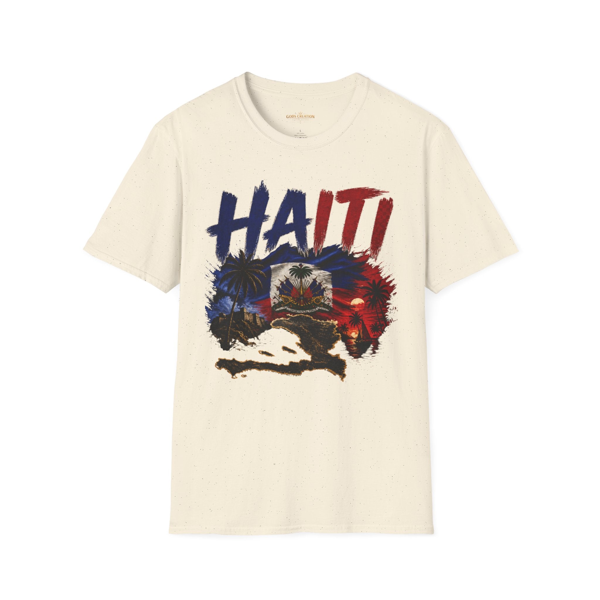 Haiti Flag Map T-Shirt — Patriotic Haiti Graphic Tee