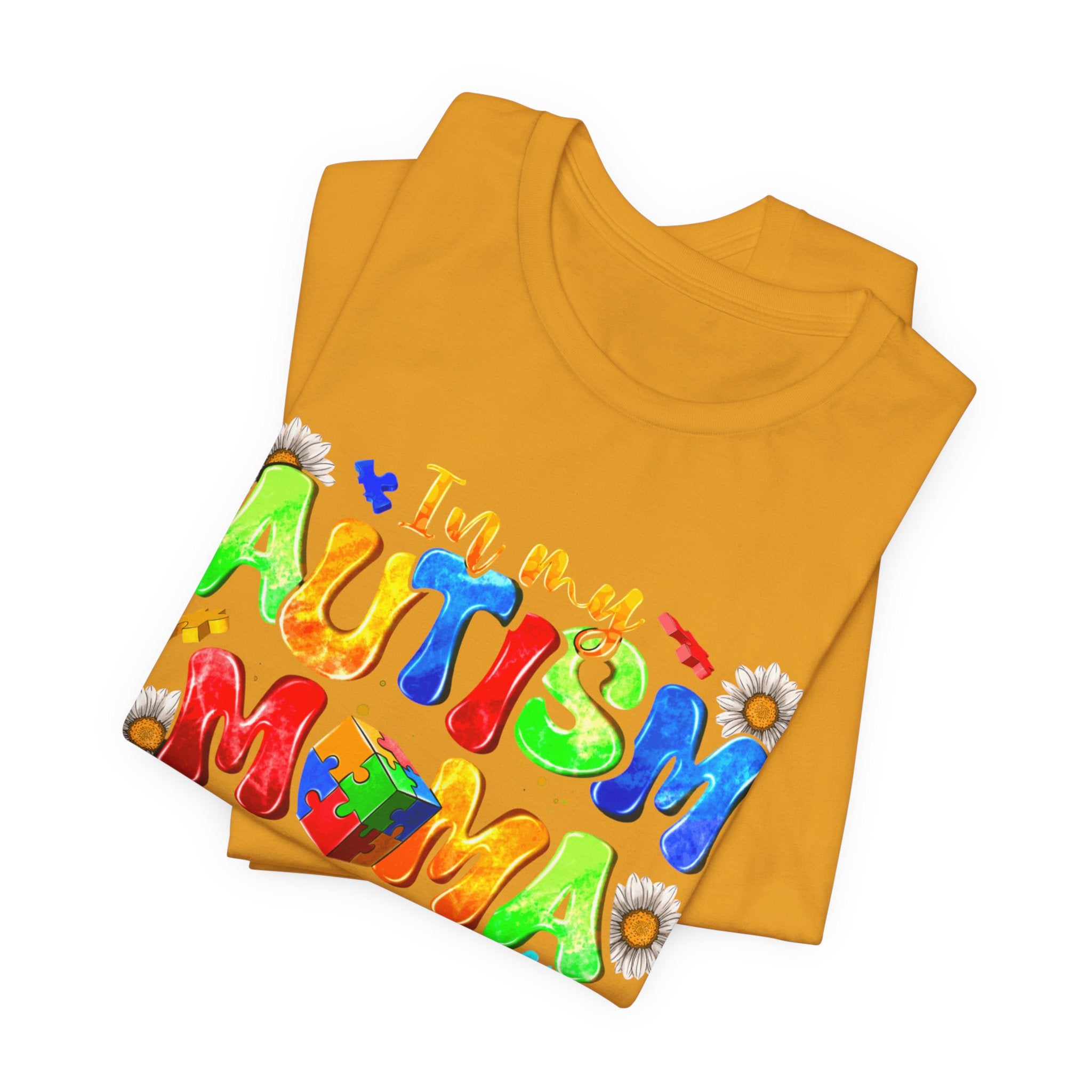Autism Mama Era T-Shirt — Colorful Puzzle Piece Autism Awareness Tee