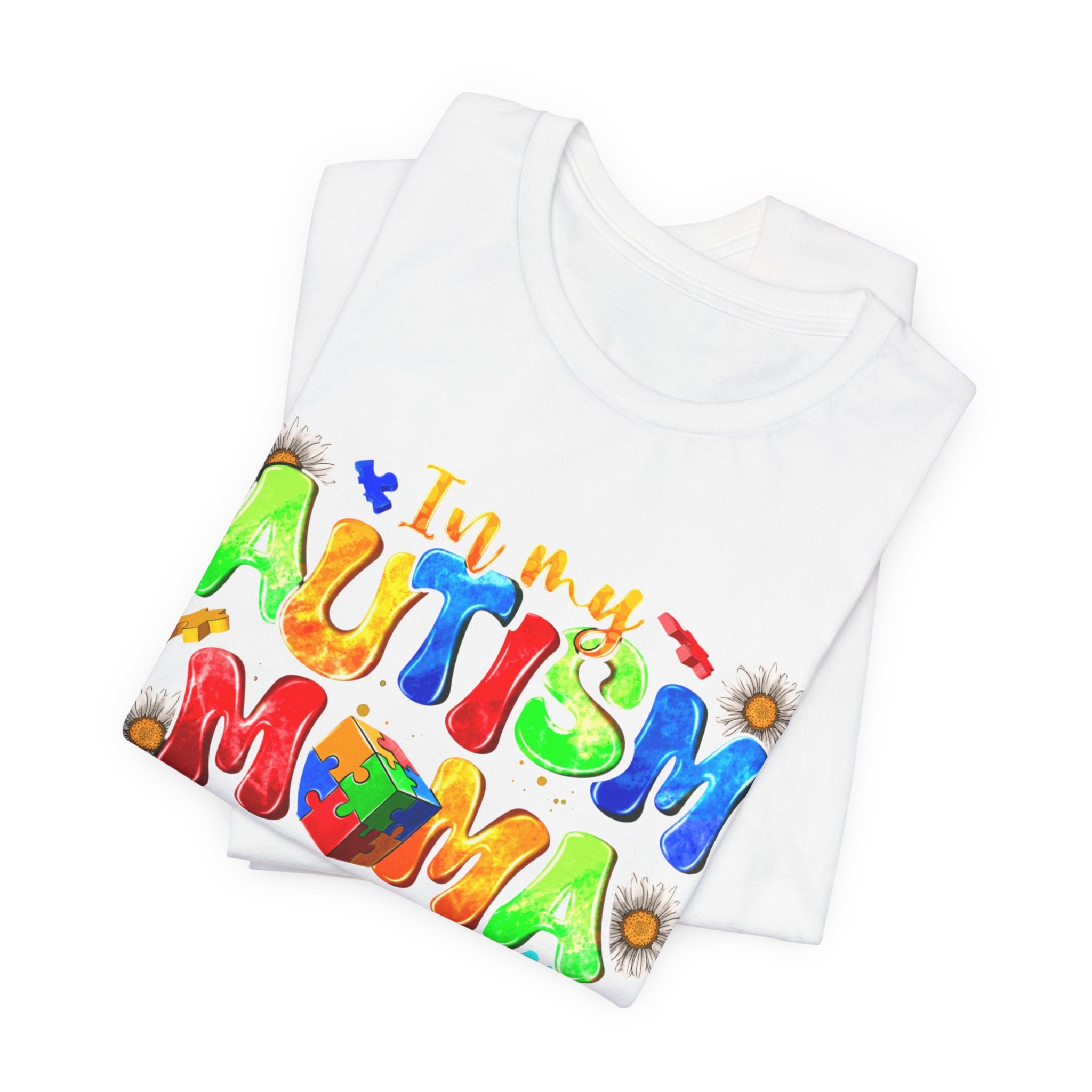 Autism Mama Era T-Shirt — Colorful Puzzle Piece Autism Awareness Tee