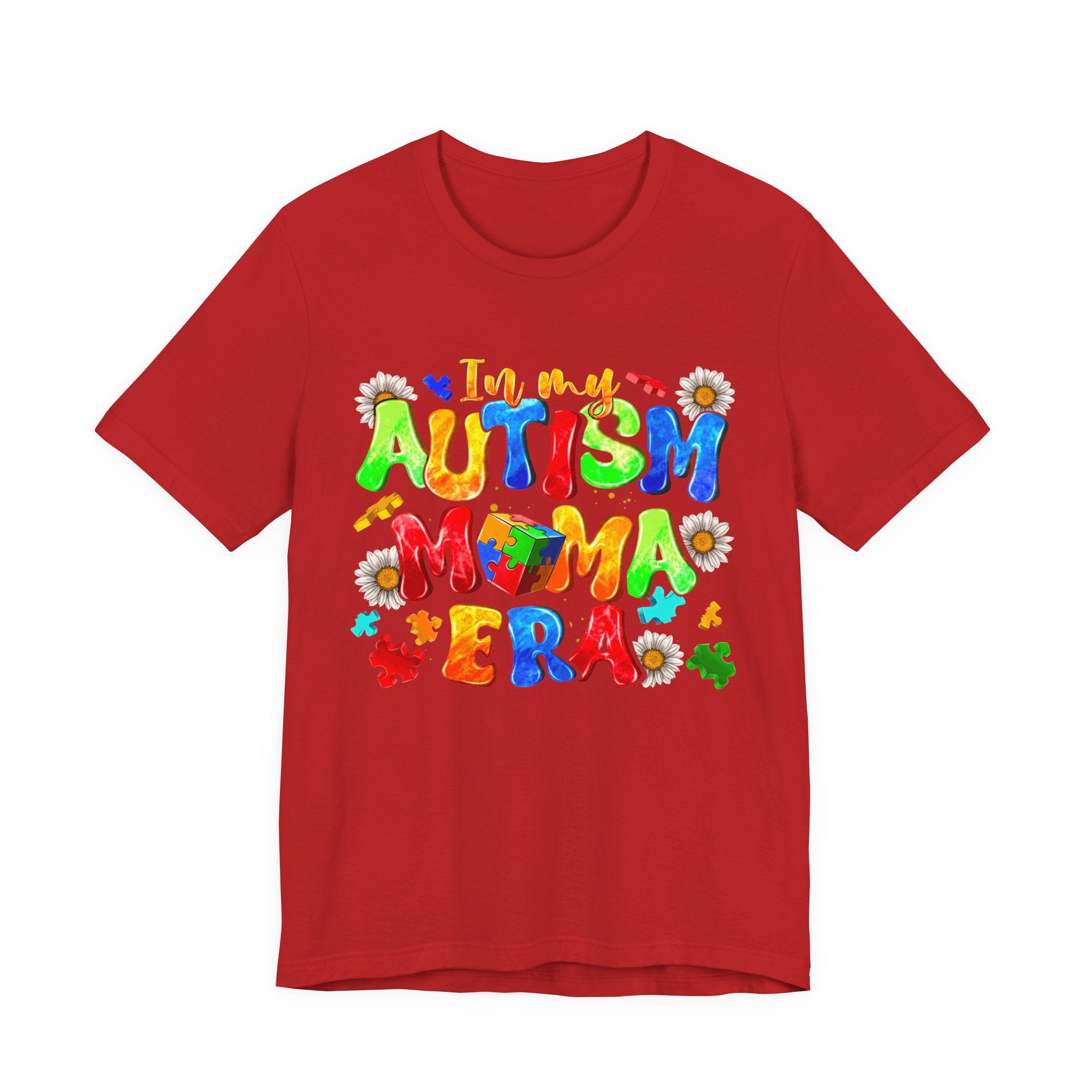 Autism Mama Era T-Shirt — Colorful Puzzle Piece Autism Awareness Tee