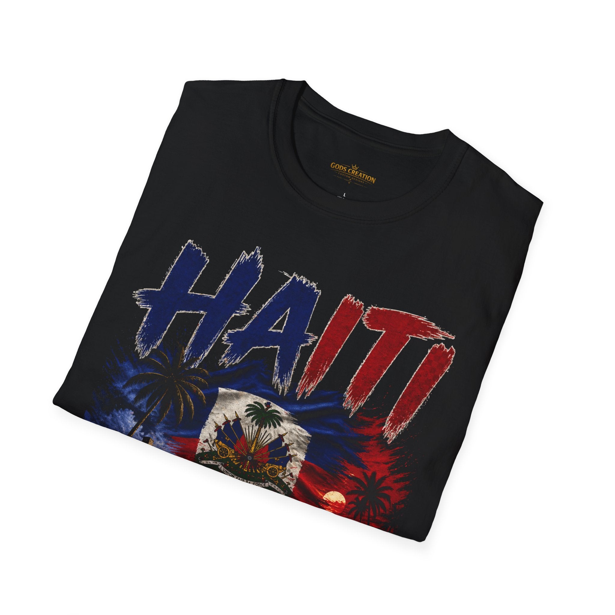Haiti Flag Map T-Shirt — Patriotic Haiti Graphic Tee