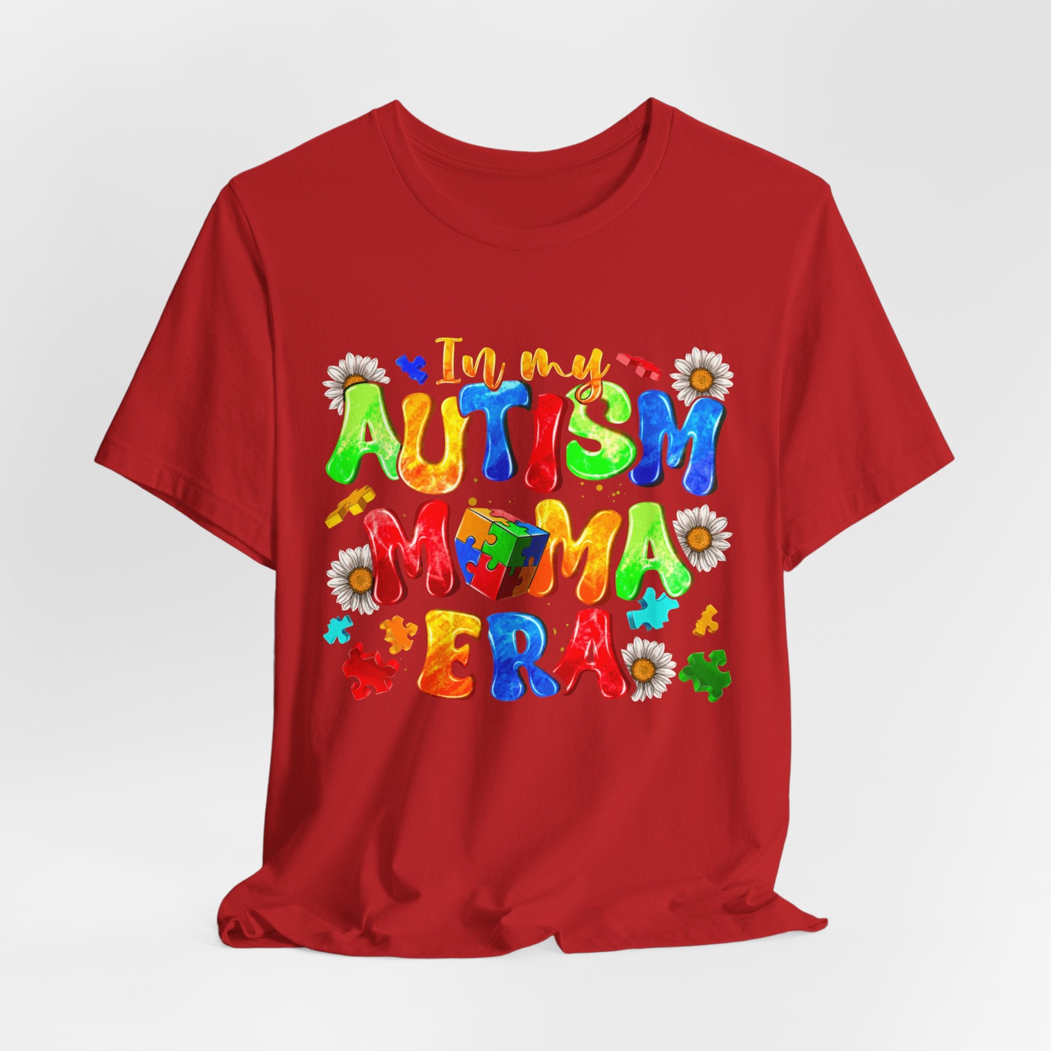 Autism Mama Era T-Shirt — Colorful Puzzle Piece Autism Awareness Tee