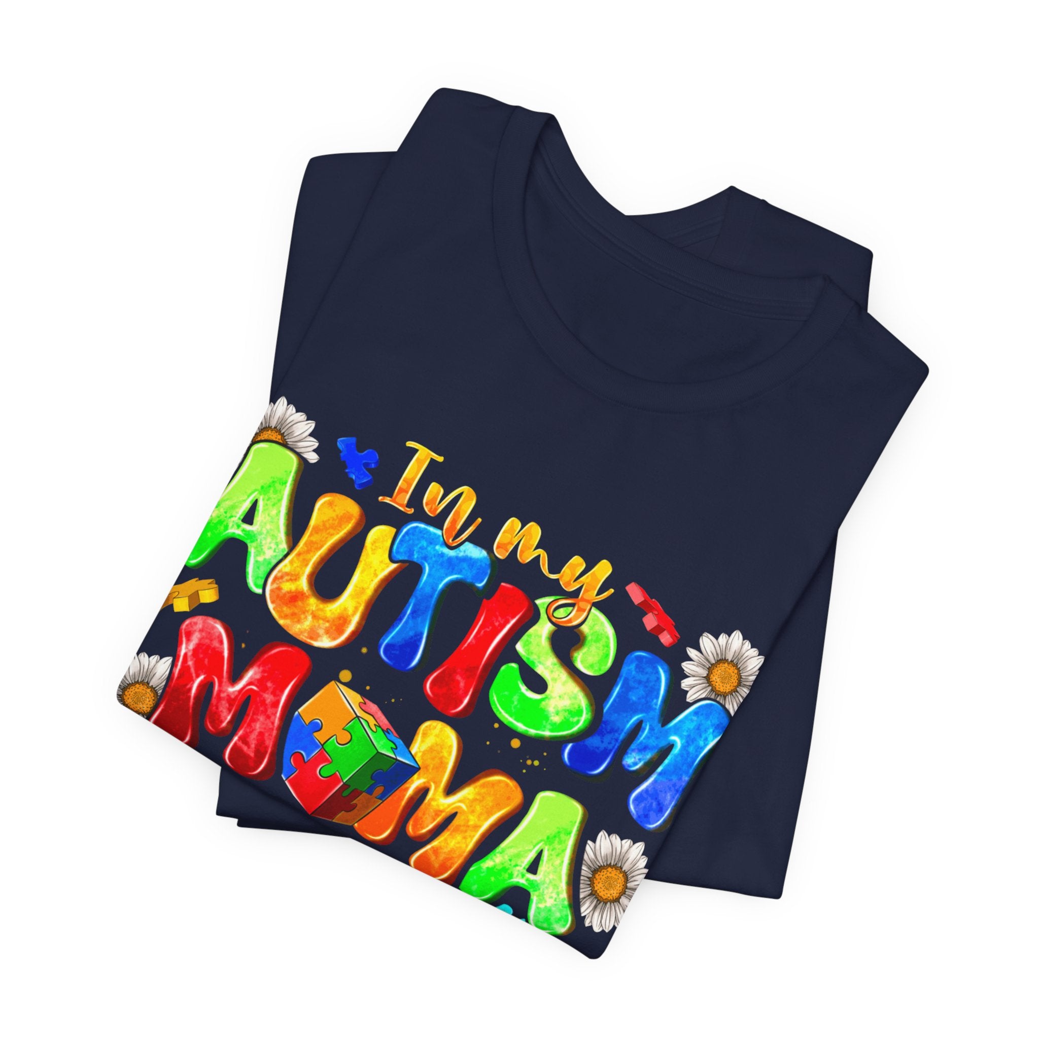 Autism Mama Era T-Shirt — Colorful Puzzle Piece Autism Awareness Tee