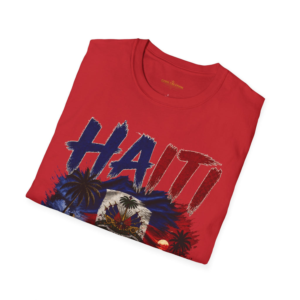 Haiti Flag Map T-Shirt — Patriotic Haiti Graphic Tee