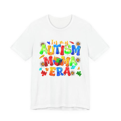 Autism Mama Era T-Shirt — Colorful Puzzle Piece Autism Awareness Tee