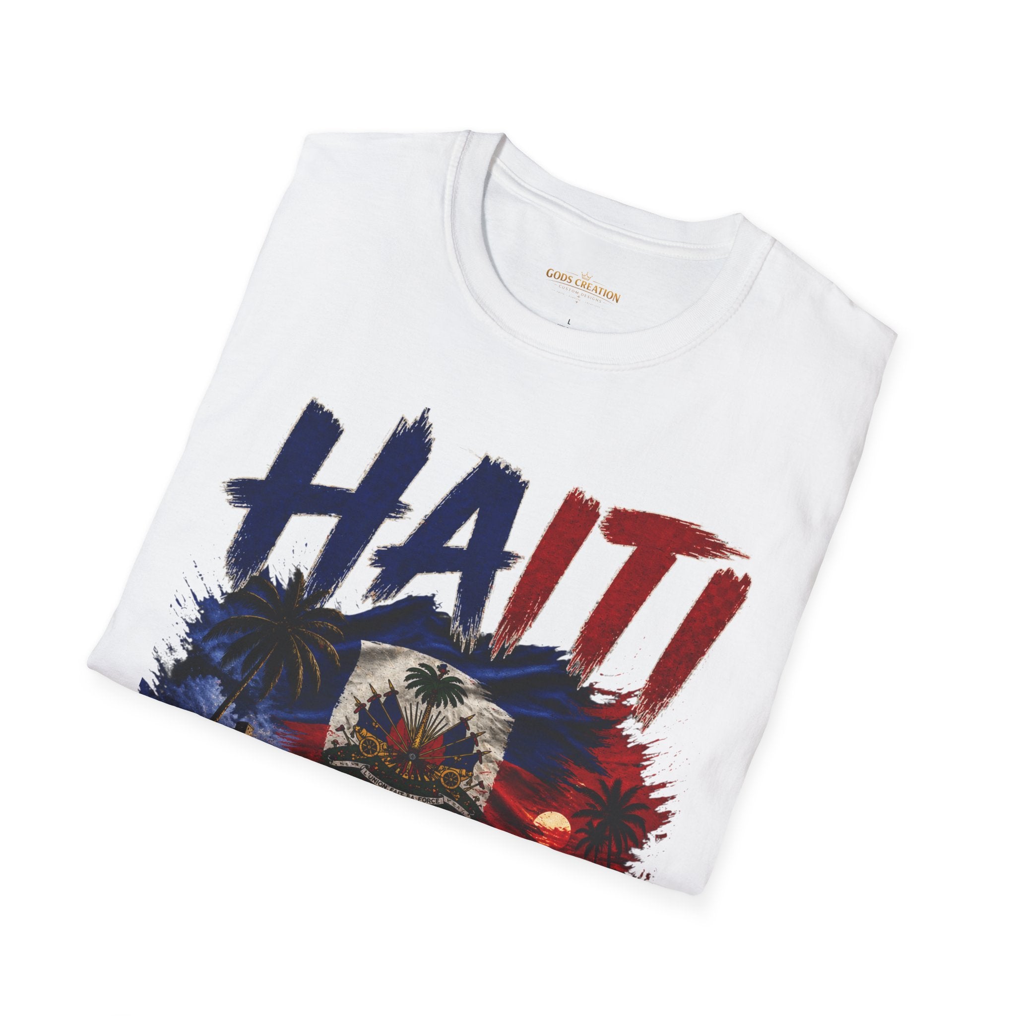 Haiti Flag Map T-Shirt — Patriotic Haiti Graphic Tee