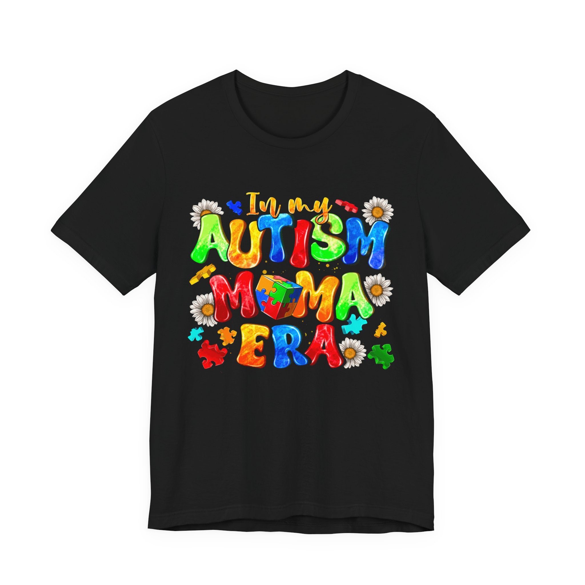 Autism Mama Era T-Shirt — Colorful Puzzle Piece Autism Awareness Tee
