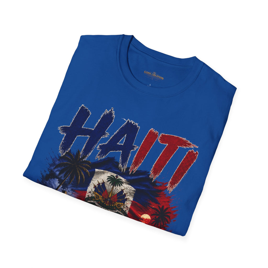 Haiti Flag Map T-Shirt — Patriotic Haiti Graphic Tee